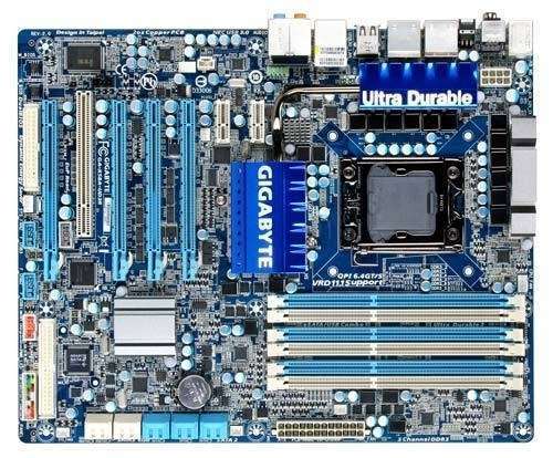 X58A-UD3R skt1366 X58 / ICH10R, FSB6400, 6xDDR3 2000MHz, 4xPCI-E, RAID, 1*GbE L fotó, illusztráció : GAX58AUD3R