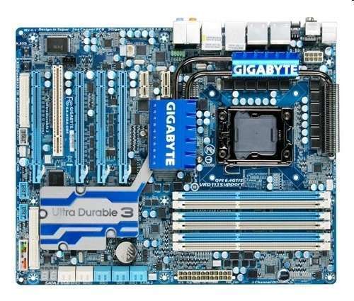 X58A-UD5 skt1366 X58 / ICH10R, FSB6400, 6xDDR3 2000MHz, 4xPCI-E, RAID, 2*GbE LA fotó, illusztráció : GAX58AUD5
