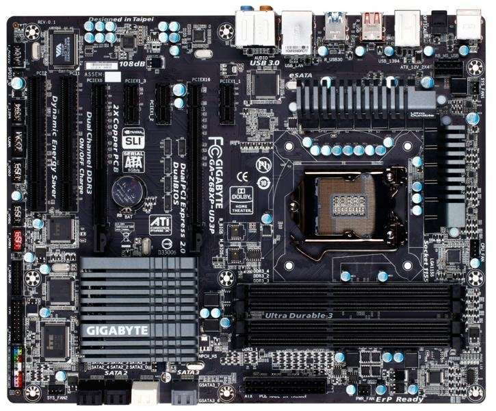 Z68XP-UD3P-B3 skt1155 Z68, 4xDDR3 2133MHz, 2xPCI-E, 1xGBE LAN, RAID, 2xSATA3, 1 fotó, illusztráció : GAZ68XPUD3PB3