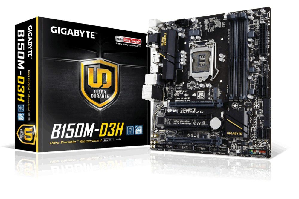 Alaplap H150 S1151 DDR3 mATX GIGABYTE B150M-D3H fotó, illusztráció : GA-B150M-D3H-DDR3