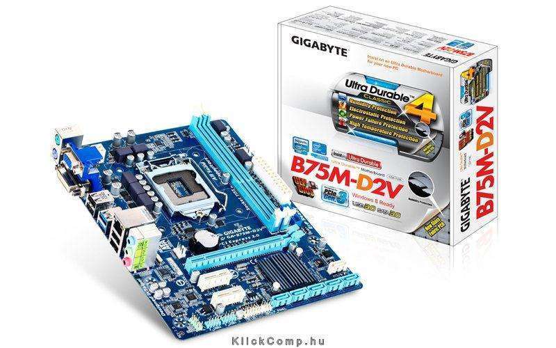 B75M-D2V Intel B75 LGA1155 mATX alaplap fotó, illusztráció : GA-B75M-D2V