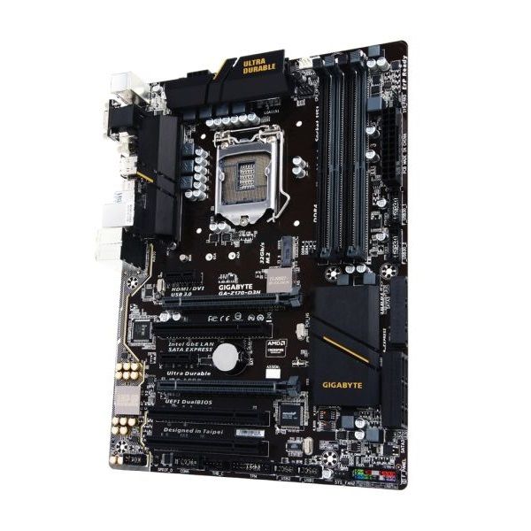 Alaplap H170 S1151 DDR3 mATX GIGABYTE H170M-D3H fotó, illusztráció : GA-H170M-D3H-DDR3