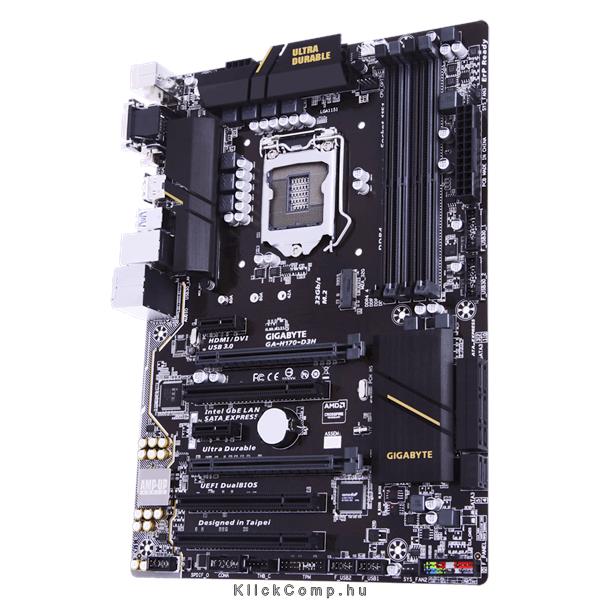 Alaplap H170 LGA1151 ATX Gigabyte H170-D3H Intel fotó, illusztráció : GA-H170-D3H