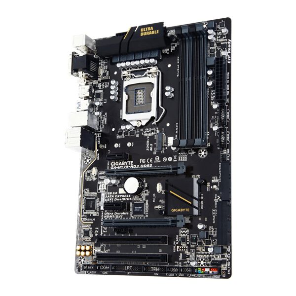 Alaplap H170 LGA1151 ATX Gigabyte H170-HD3 fotó, illusztráció : GA-H170-HD3-DDR3