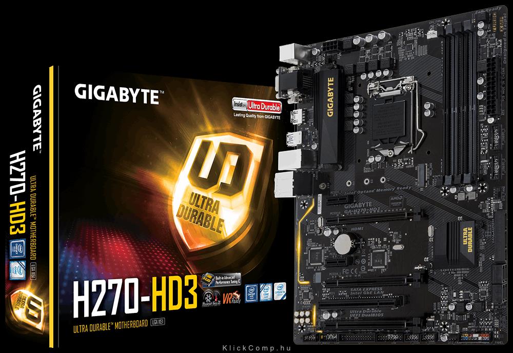 Alaplap H270 s1151 Gigabyte GA-H270-HD3 fotó, illusztráció : GA-H270-HD3
