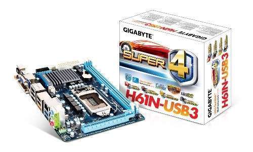 H61N-USB3 mini-ITX skt1155 H61, 2xDDR3 1333MHz, 1xGBE LAN, 1xeSata, 8xUSB2.0, 2 fotó, illusztráció : GA-H61N-USB3