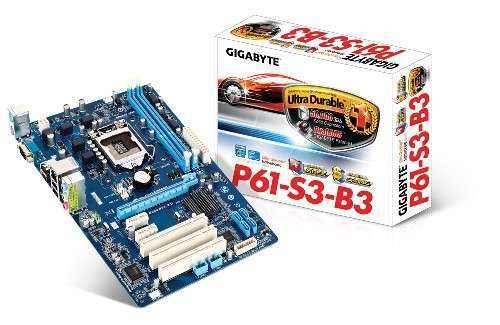 P61-S3-B3 Intel H61 LGA1155 ATX alaplap fotó, illusztráció : GA-P61-S3-B3
