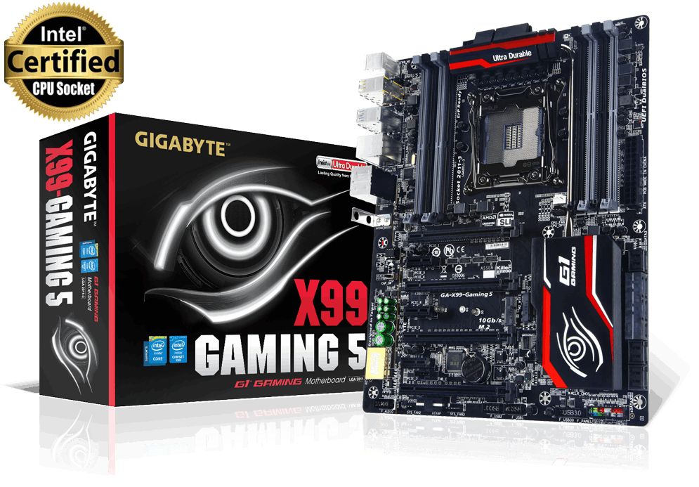 Gigabyte X99-GAMING 5 Intel X99 LGA2011 ATX alaplap fotó, illusztráció : GA-X99-GAMING-5