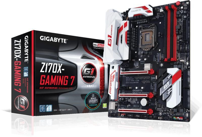 Alaplap Z170 LGA1151 ATX Gigabyte Z170X-GAMING 7 fotó, illusztráció : GA-Z170X-GAMING-7-EU
