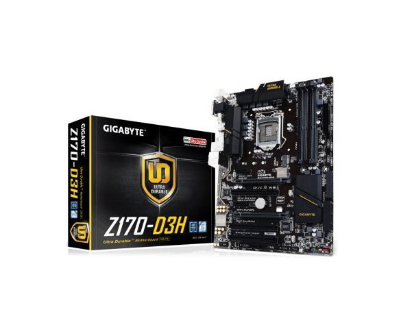 Alaplap Z170 S1151 ATX GIGABYTE Z170-D3H fotó, illusztráció : GA-Z170-D3H