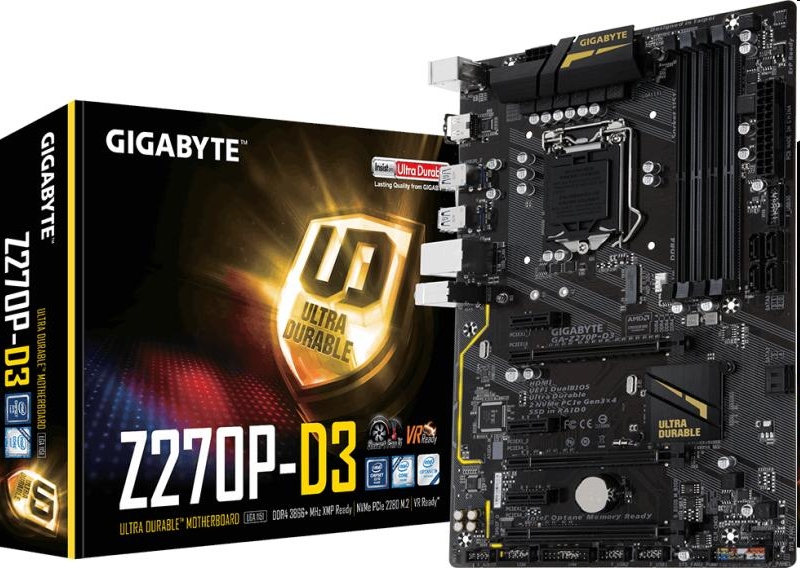 Alaplap Z270 S1151 Gigabyte Z270P D3 fotó, illusztráció : GA-Z270P-D3