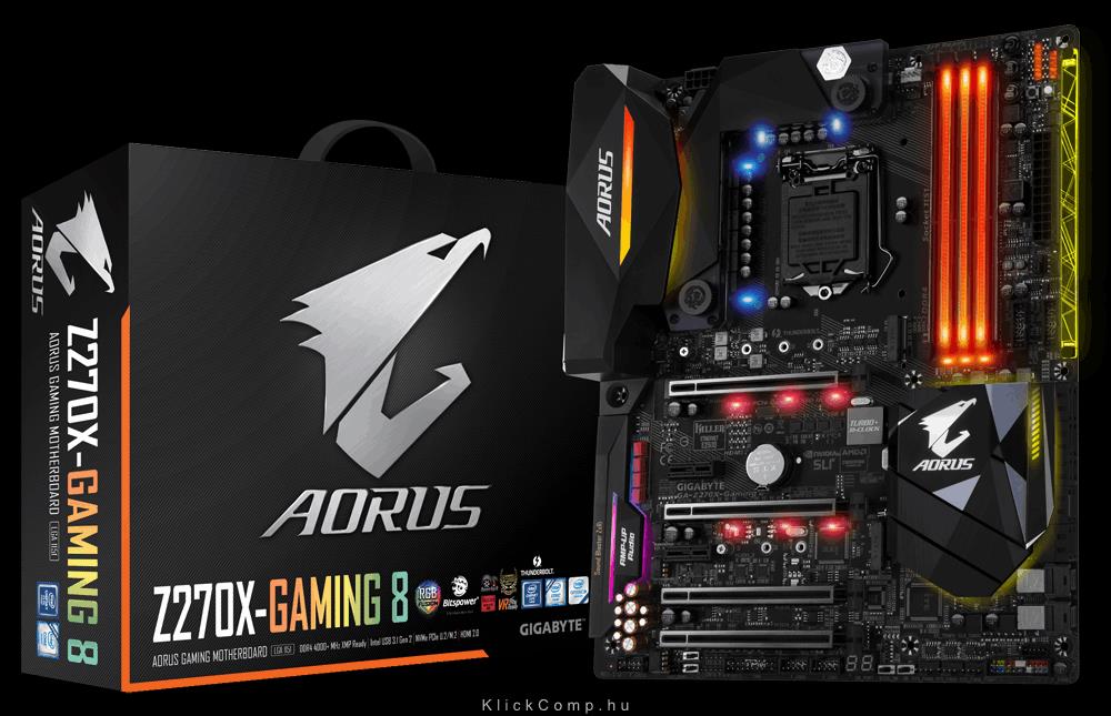 Alaplap Z270 s1151 Gigabyte GA-Z270X-GAMING8 fotó, illusztráció : GA-Z270X-GAMING8