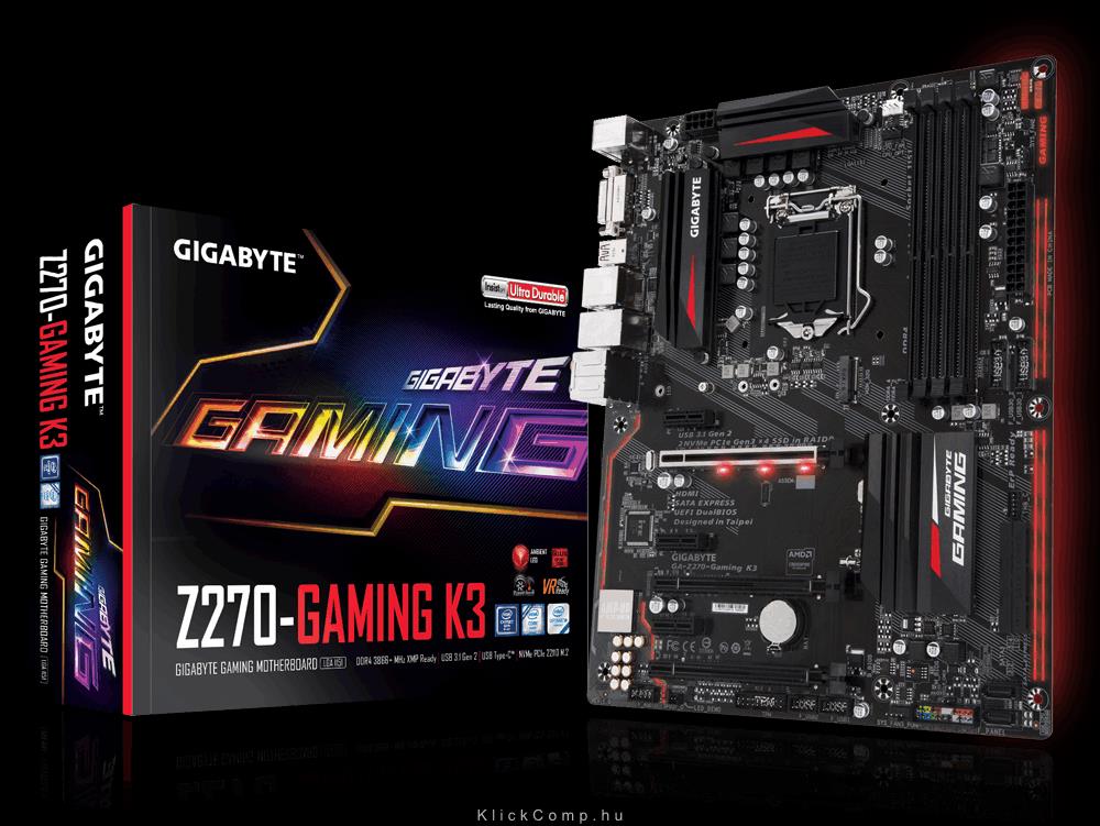 Alaplap Z270 s1151 Gigabyte GA-Z270-Gaming K3 fotó, illusztráció : GA-Z270-GAMING-K3