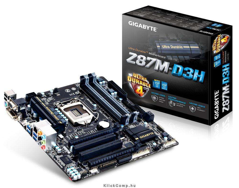 Alaplap Z87M-D3H LGA1150 Gigabyte fotó, illusztráció : GA-Z87M-D3H