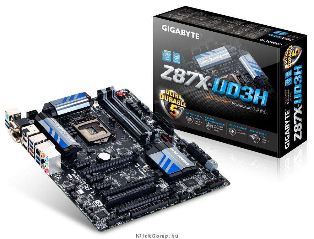 Alaplap Z87X-UD3H LGA1150 Gigabyte fotó, illusztráció : GA-Z87X-UD3H