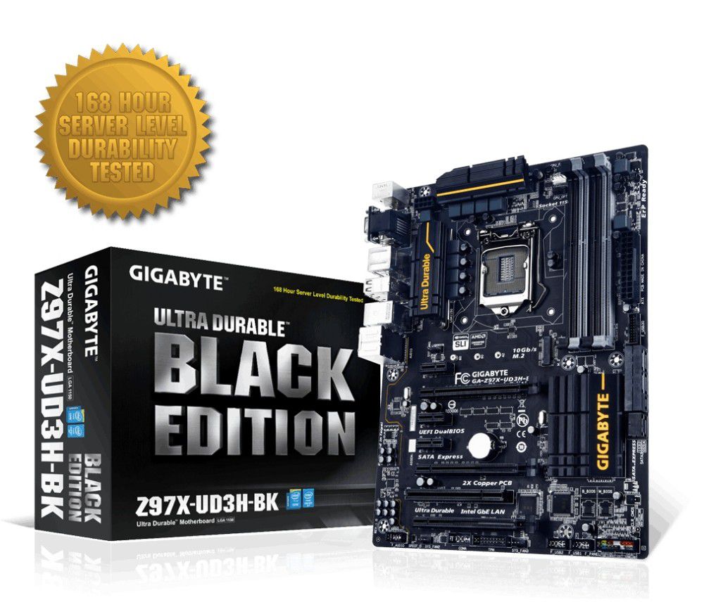 Alaplap LGA1150 ATX Intel Z97 Gigabyte Z97X-UD3H-BK fotó, illusztráció : GA-Z97X-UD3H-BK
