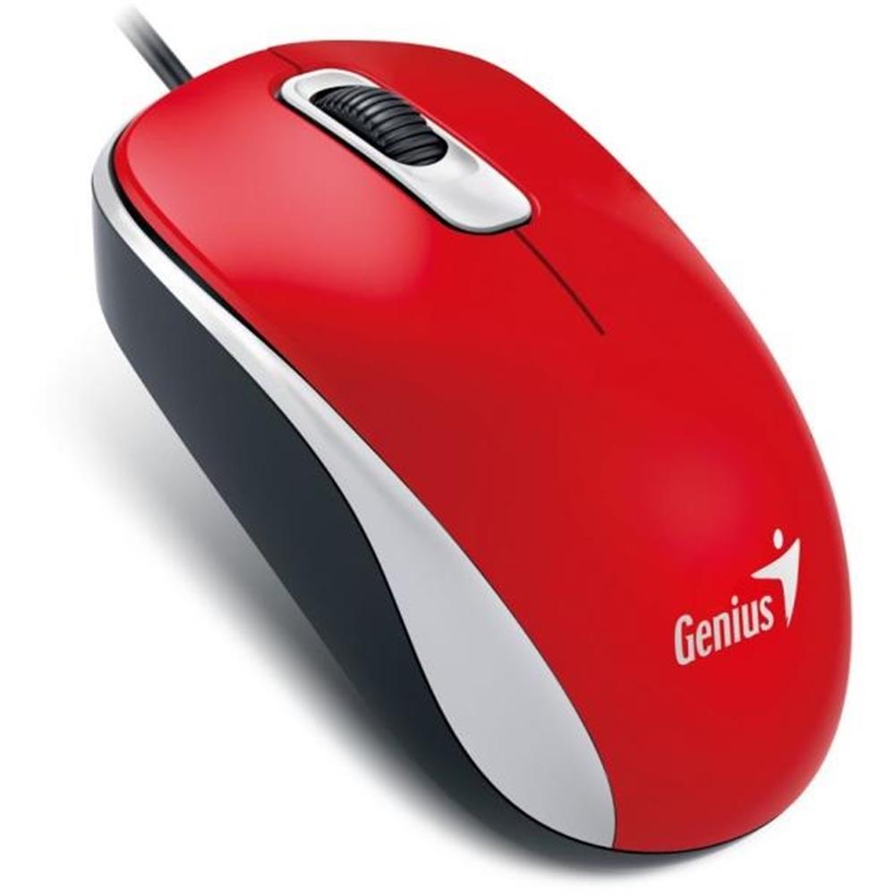 Egér USB Genius DX-110 piros fotó, illusztráció : GENIUS-31010116111