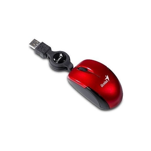 Notebook egér Genius MicroTraveler USB vörös fotó, illusztráció : GENIUS-31010125107