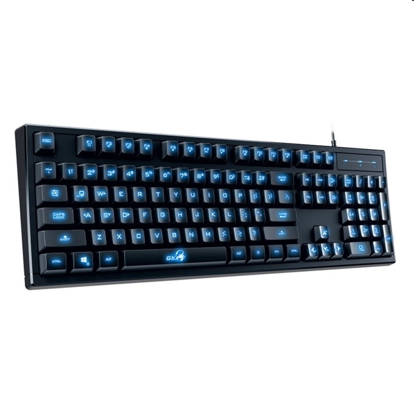 Billentyűzet USB Genius Scorpion K6 RGB multimédiás fekete fotó, illusztráció : GENIUS-31310476110