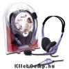 Fejhallgató 3.5mm Jack hangerőszabályozó mikrofon Genius HS-04S