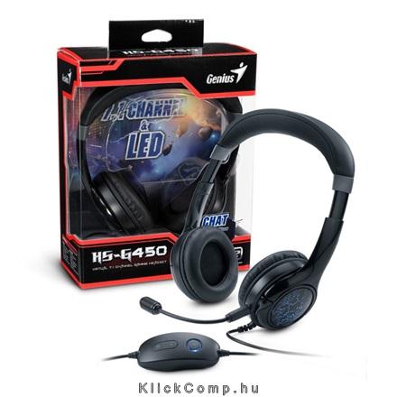 Fejlhallgató Mikrofonos Vibrációs Genius HS-G450 fotó, illusztráció : GENIUS-31710059101