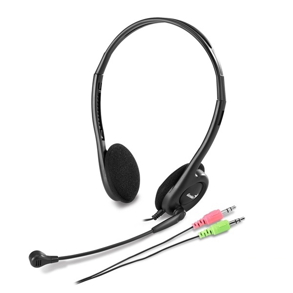Fejhallgató jack Genius HS-200C fekete headset fotó, illusztráció : GENIUS-31710151100