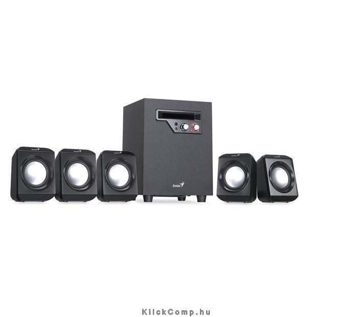 Hangfal 5.1 3.5mm 26W Fekete Genius SW-5.1 1020 fotó, illusztráció : GENIUS-31731004100