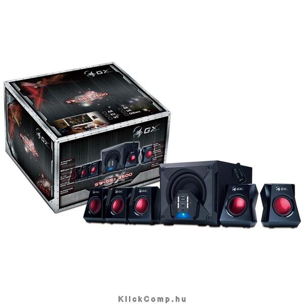 Hangfal 5.1 3.5mm 80W távirányító Fekete Genius SW-G5.1 3500 fotó, illusztráció : GENIUS-31731017100