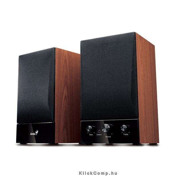 Hangfal 2.0 3.5mm 40W Fadoboz Genius SP-HF1250B fotó, illusztráció : GENIUS-31731022100