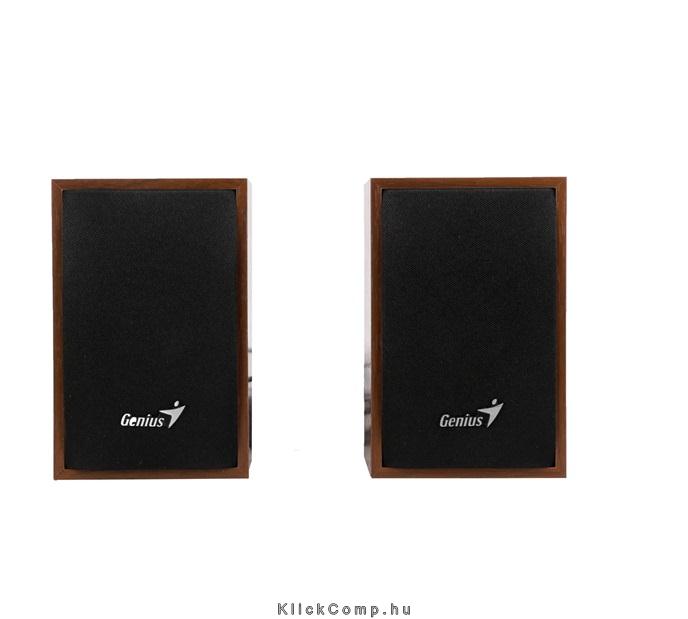 Hangfal 2.0 3.5mm 4W Fadoboz Genius SP-HF160 Fekete fotó, illusztráció : GENIUS-31731063100