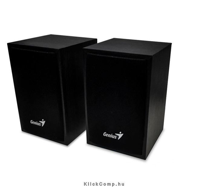 Hangfal 2.0 3.5mm 4W Fadoboz Genius SP-HF160 Wood fotó, illusztráció : GENIUS-31731063101