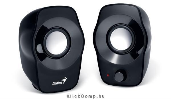 Hangfal 2.0 3.5mm Jack USB 4W fekete Genius SP-J120 fotó, illusztráció : GENIUS-31731065100