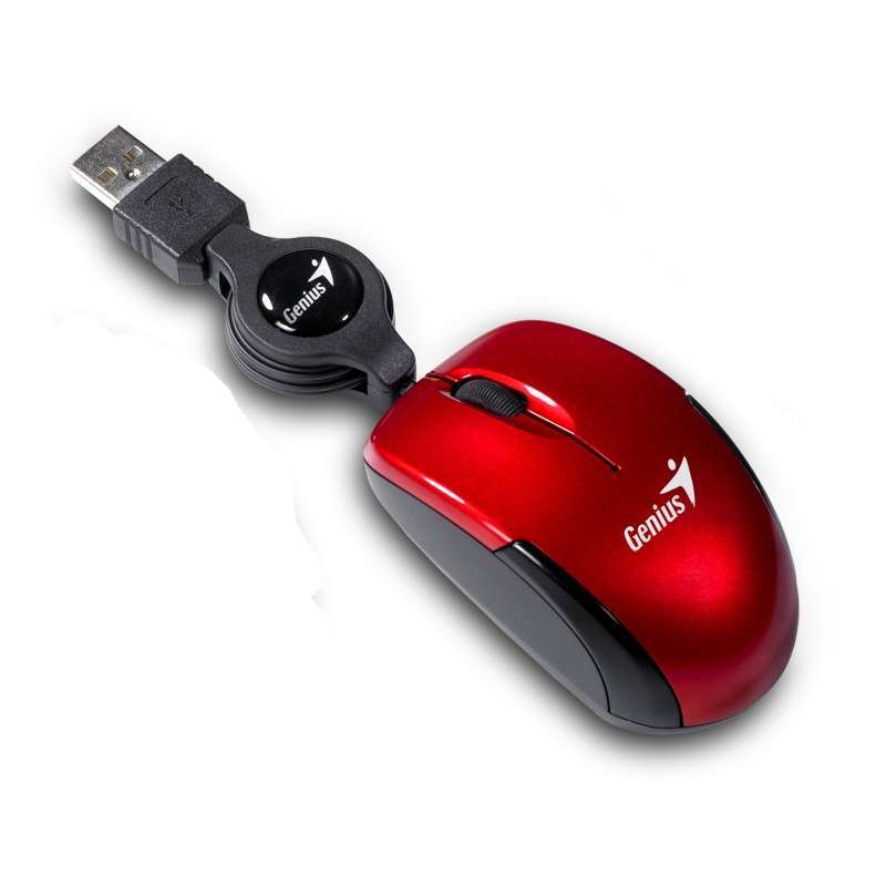 egér Micro Traveler Piros USB fotó, illusztráció : GENMMCTRR