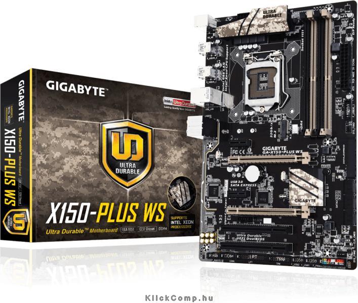 Alaplap B150 LGA1151 mATX Gigabyte X150-PLUS WS Intel fotó, illusztráció : GIGABYTE-125311