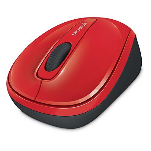Vezetéknélküli egér Microsoft Wireless Mobile Mouse 3500 piros fotó, illusztráció : GMF-00195