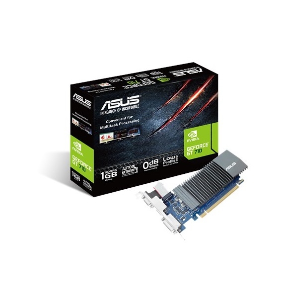 Asus Videókártya  PCIe NVIDIA GT 710 1GB GDDR5 - GT710-SL-1GD5 - Már nem forgal fotó, illusztráció : GT710-SL-1GD5