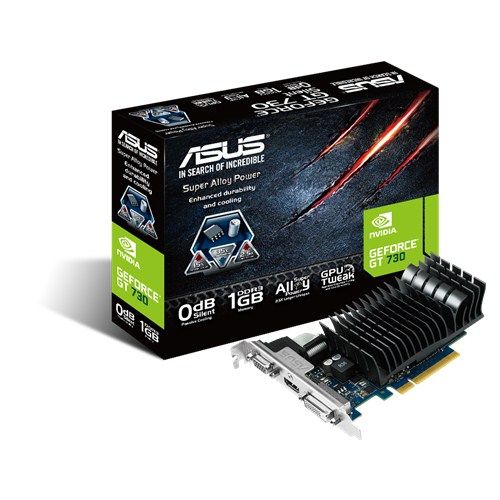 Asus PCI-E Nvidia GT730 1024MB DDR3, 64bit, 902/1600Mhz, Dsub, DVI, HDMI, Low P fotó, illusztráció : GT730-SL-1GD3-BRK