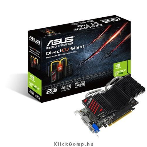 Asus PCI-E Nvidia GT740 2048MB DDR3, 128bit, 993/1782Mhz, Dsub, DVI, HDMI, Low fotó, illusztráció : GT740-DCSL-2GD3