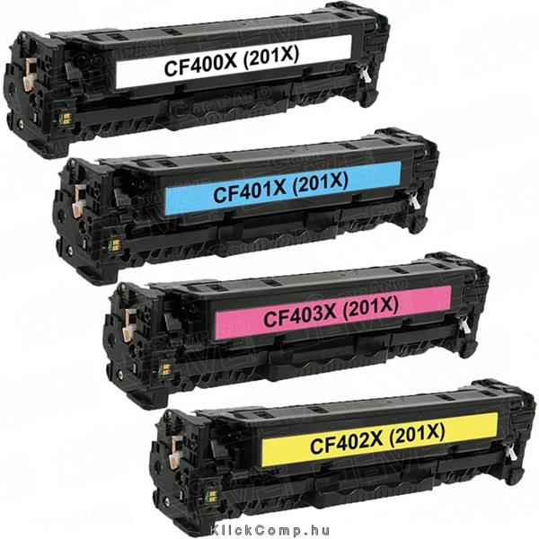 HP CF401X / 201X Cián utángyártott toner 2300 lap fotó, illusztráció : GT-HCF401XC