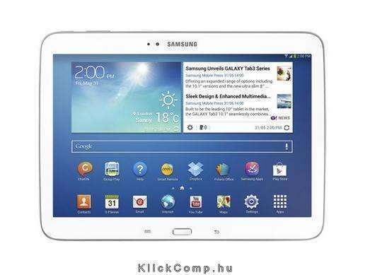Galaxy Tab3 10.1 16GB fehér Wi-Fi tablet fotó, illusztráció : GT-P5210