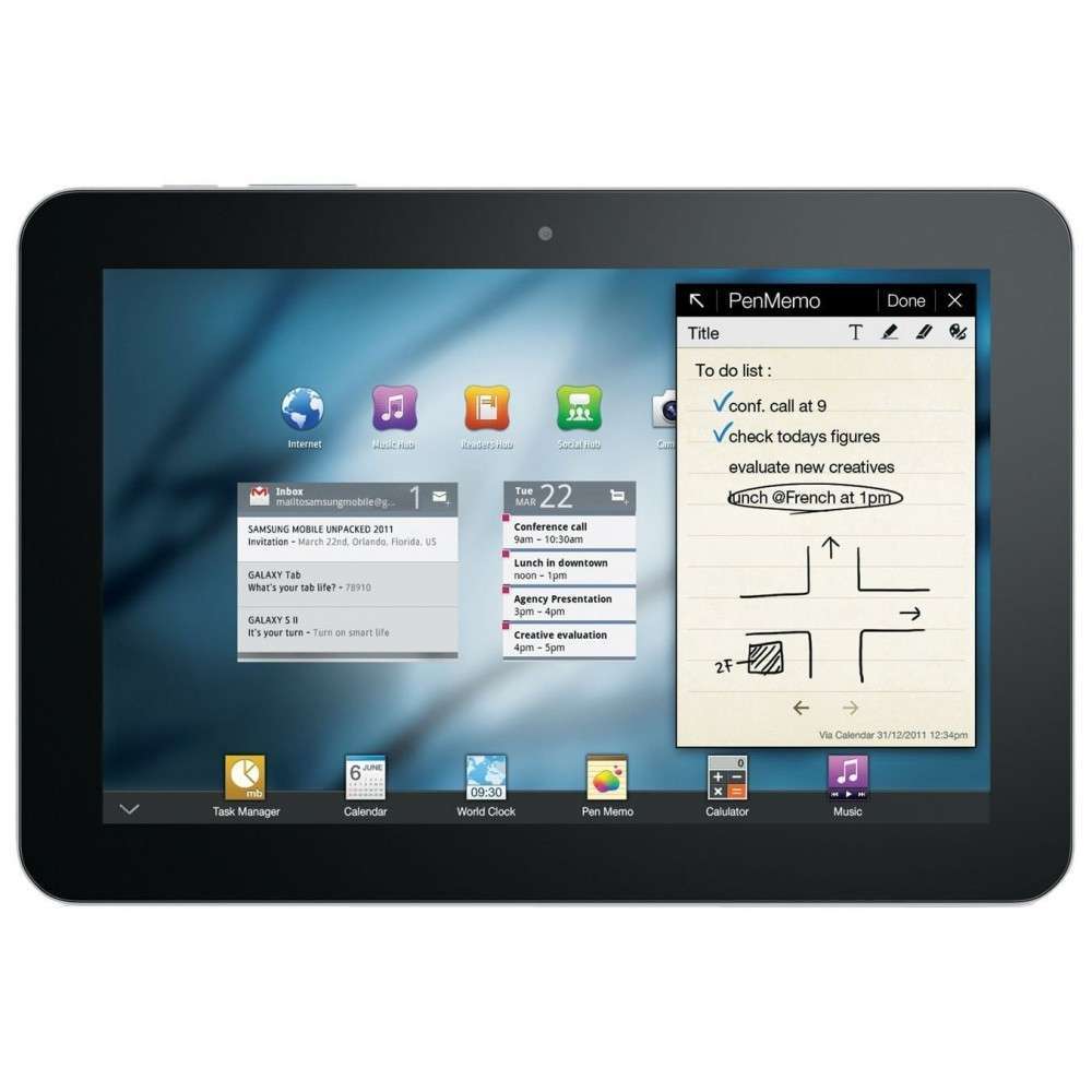 8,9  Galaxy TAB 16GB Pure White tablet Wi-Fi Only 2 év fotó, illusztráció : GT-P7310UWAXEH