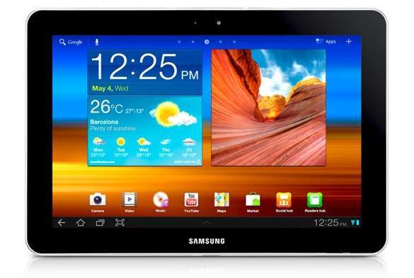 10,1  Galaxy TAB 16GB, Soft Black tablet 3G, Wi-Fi 2 év fotó, illusztráció : GT-P7500FKDXEH