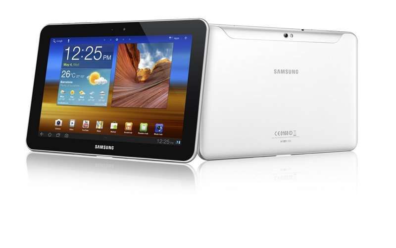 10,1  Galaxy TAB 16GB, Soft White tablet 3G, Wi-Fi 2 év fotó, illusztráció : GT-P7500UWDXEH