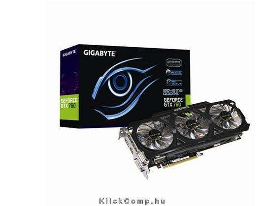GV-N760OC -2GD5 nVidia 2GB GDDR5 256bit PCI-E videokártya fotó, illusztráció : GVN760O2GD-00-G2