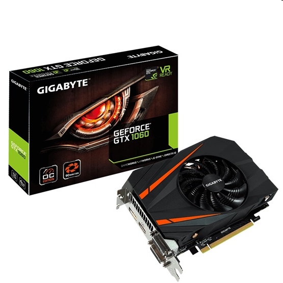 VGA GV-N1060IXOC-6GD 6GB DDR5 PCI-Ex16x Gigabyte nVIDIA Videokártya fotó, illusztráció : GV-N1060IXOC-6GD
