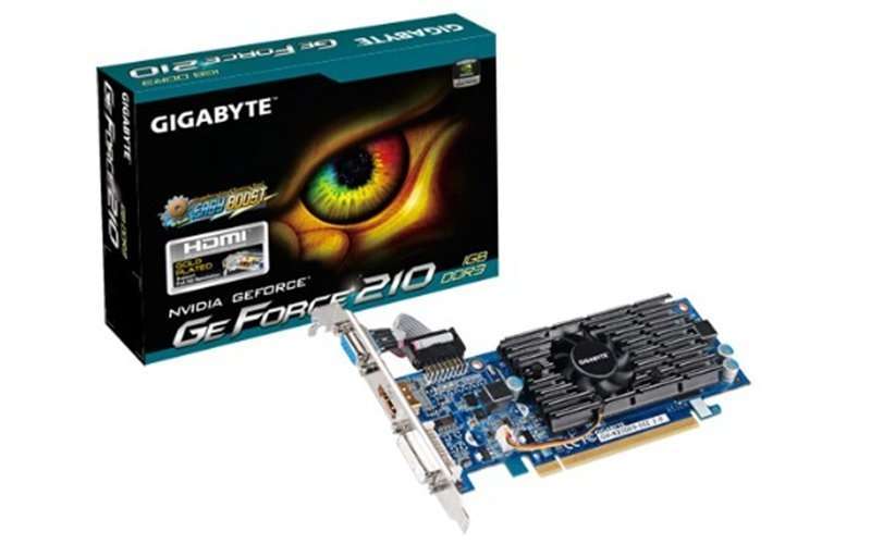GT210 1GB DDR3 fotó, illusztráció : GV-N210D3-1GI