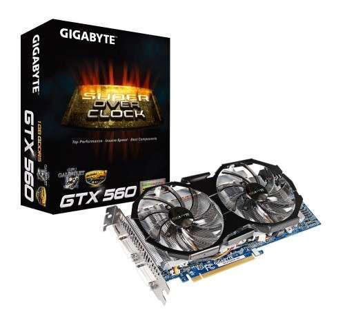 PCI-E Nvidia GTX560 Super OC 1024MB DDR5, 256bit, 900/4008MHz, 2xDVI, mHDMI, Du fotó, illusztráció : GV-N56GSO-1GI