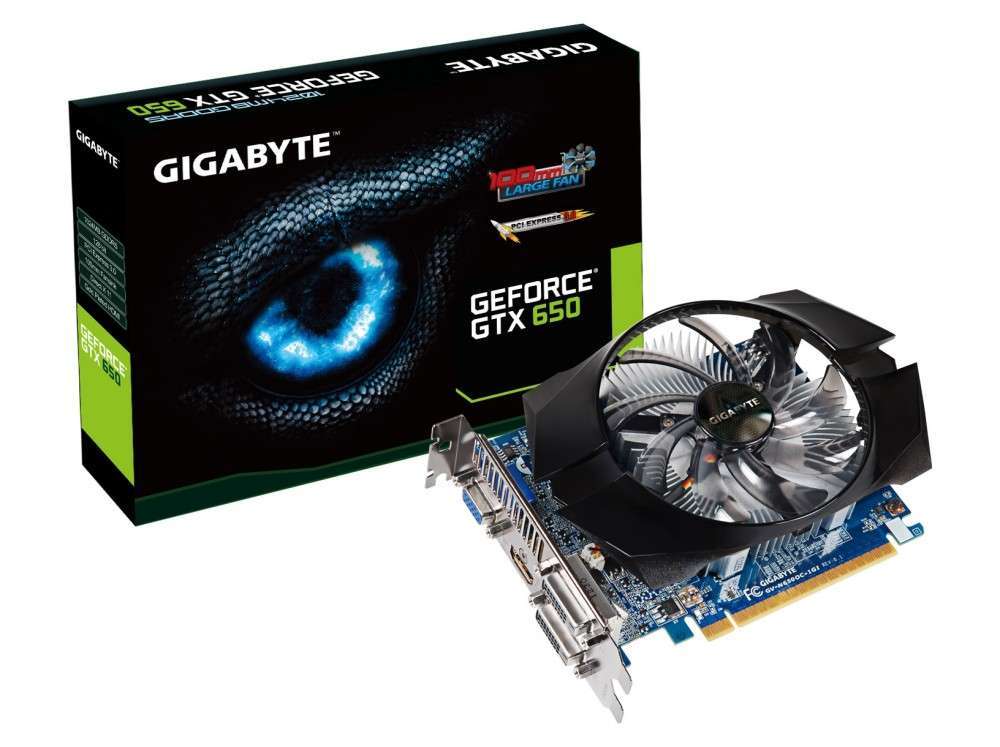 PCI-E Nvidia GTX650 OC 1024MB, DDR5, 128bit, 1058/5000Mhz, 2xDVI, HDMI, D-SUB D fotó, illusztráció : GV-N650OC-1GI