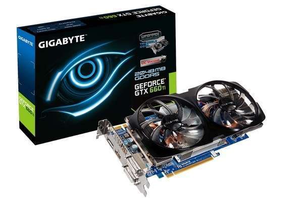 PCI-E Nvidia GTX660 Ti 2048MB, DDR5, 192bit, 1019/6008Mhz, 2xDVI, HDMI, DP, Dua fotó, illusztráció : GV-N66TWF2-2GD