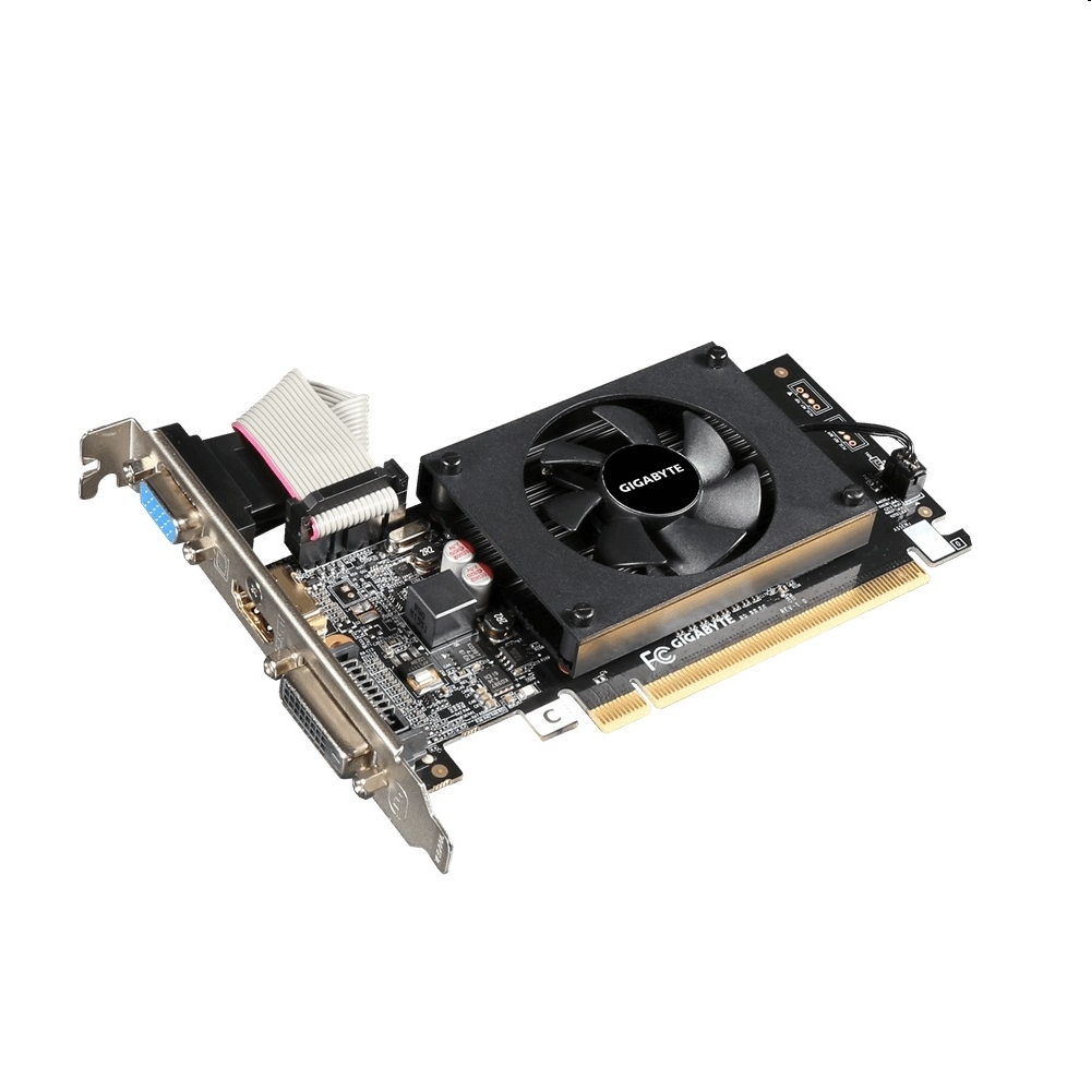 VGA GT710 2GB GDDR3 64bit PCIe Gigabyte nVIDIA GeForce GT710 videókárt fotó, illusztráció : GV-N710D3-2GL